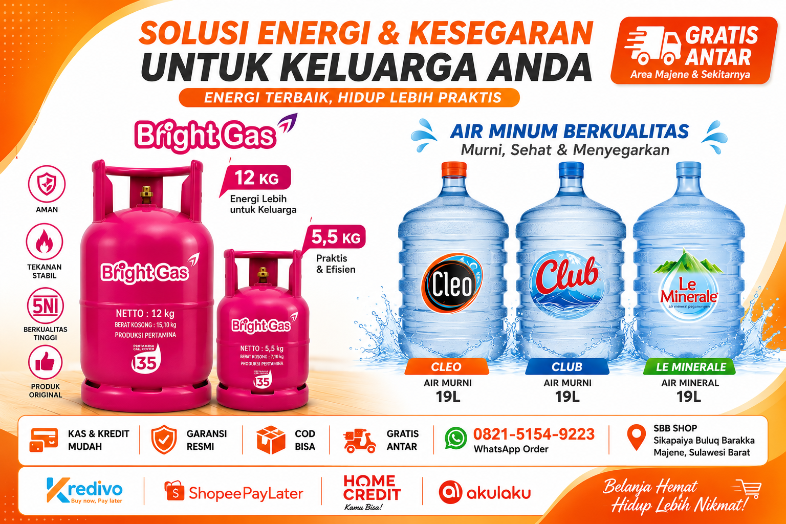 Brigh Gas Cleo Club Lee mineral
